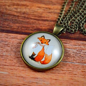 Fox Necklace, Fox Jewelry, Fox Gift, Cute Fox Necklace, Animal Jewelry, Animal Necklace, Fox Gift, Gift for Fox Lover, Fox Lover