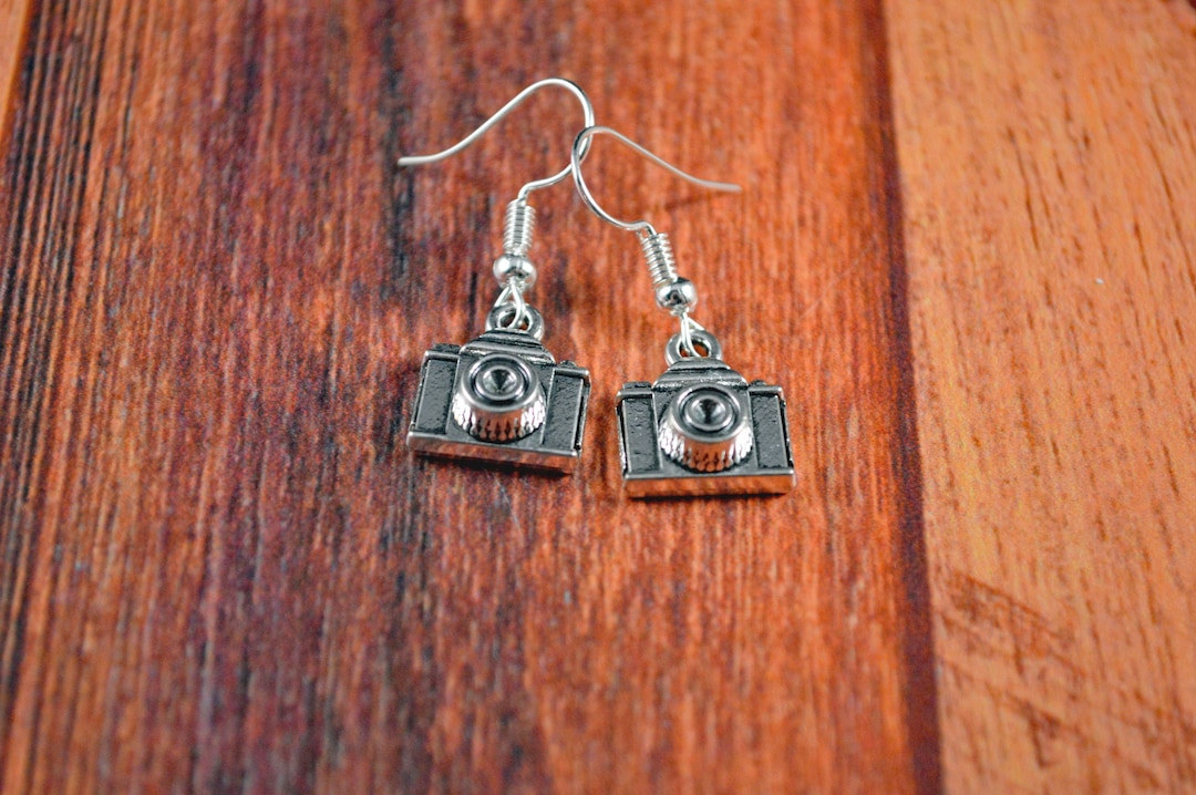 Camera Earrings, Photography Gift, Camera Jewelry, Small Camera Gift, Camera Gifts, Camera Lover