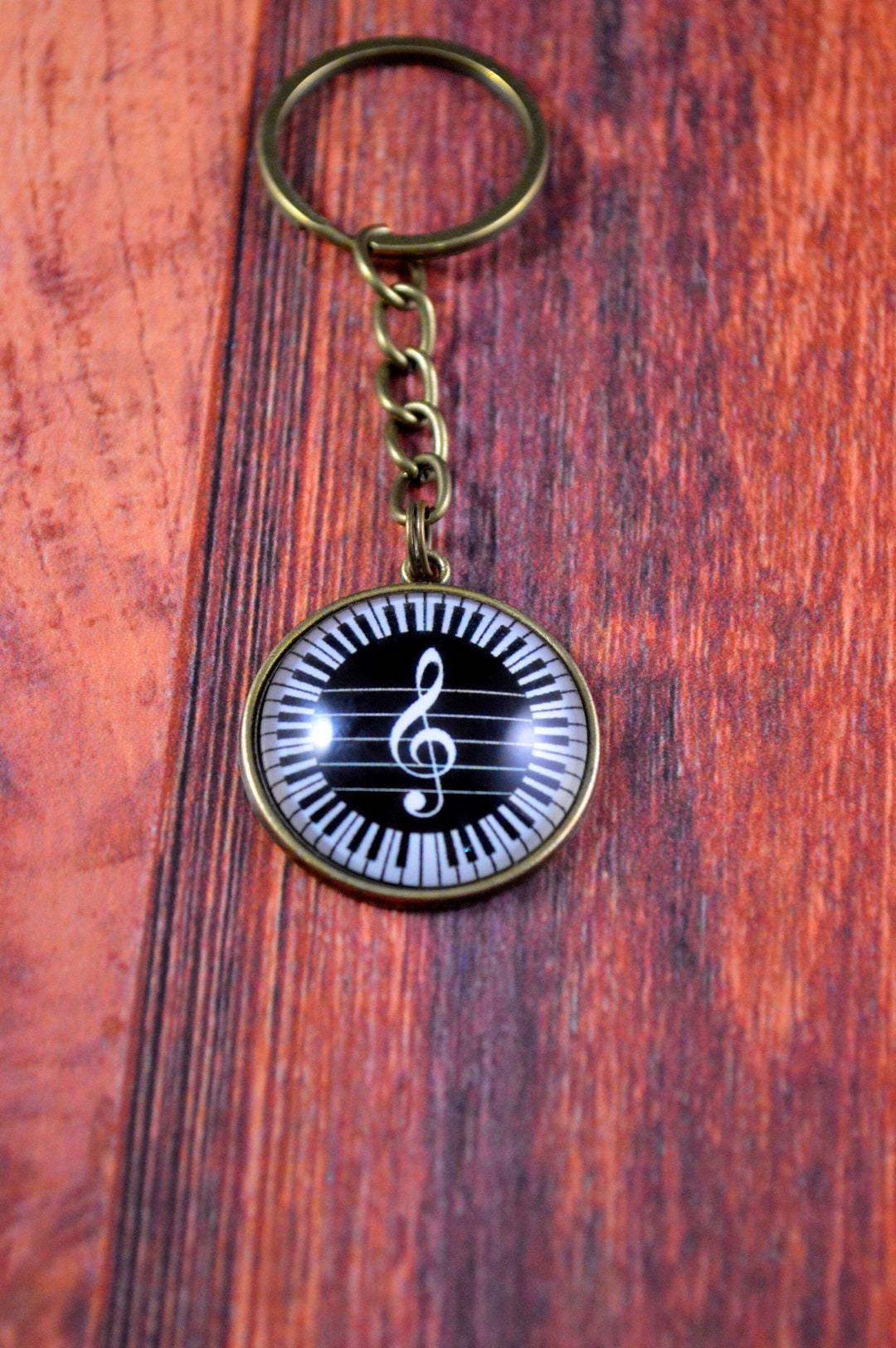 Piano Key Chain, Music Key Chain, Music Key Ring, Music Gift, Piano