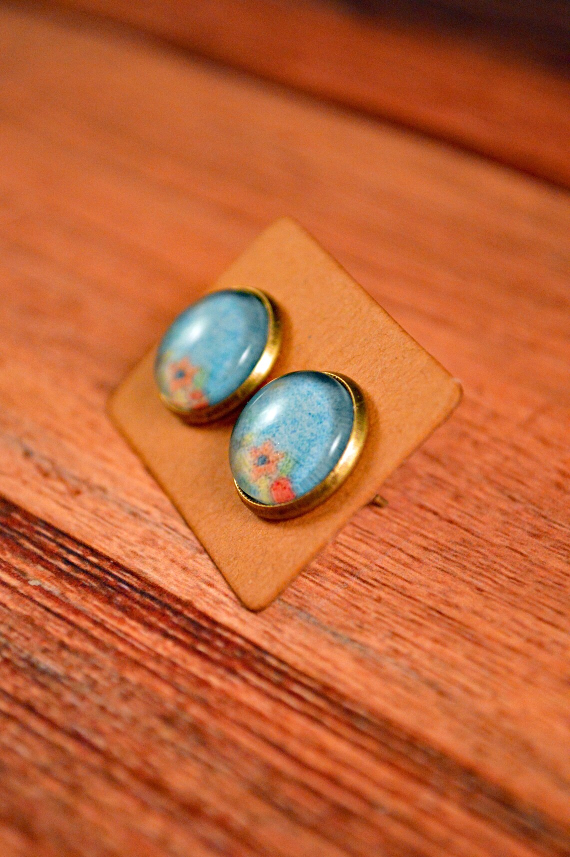 Pastel Earrings Pastel Studs Watercolor Earrings Watercolor Etsy