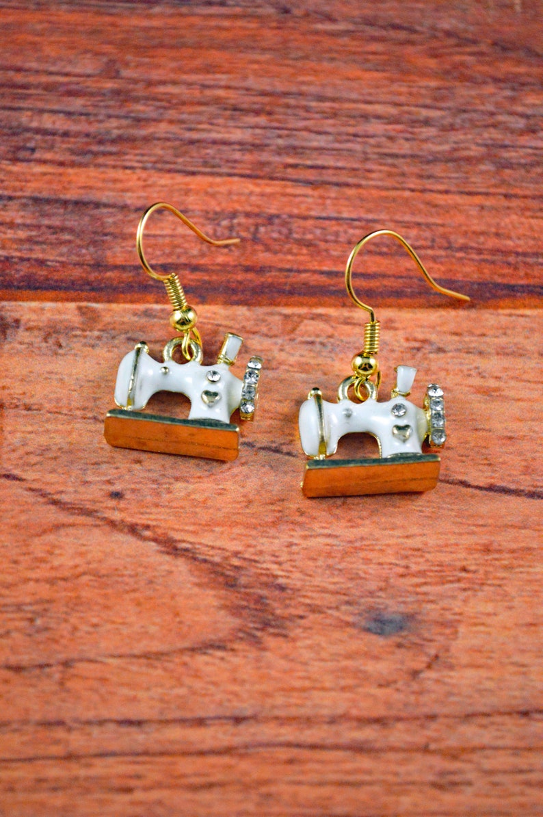 Sewing Machine Earrings Sewing Earrings Sewing Jewelry Gift - Etsy UK