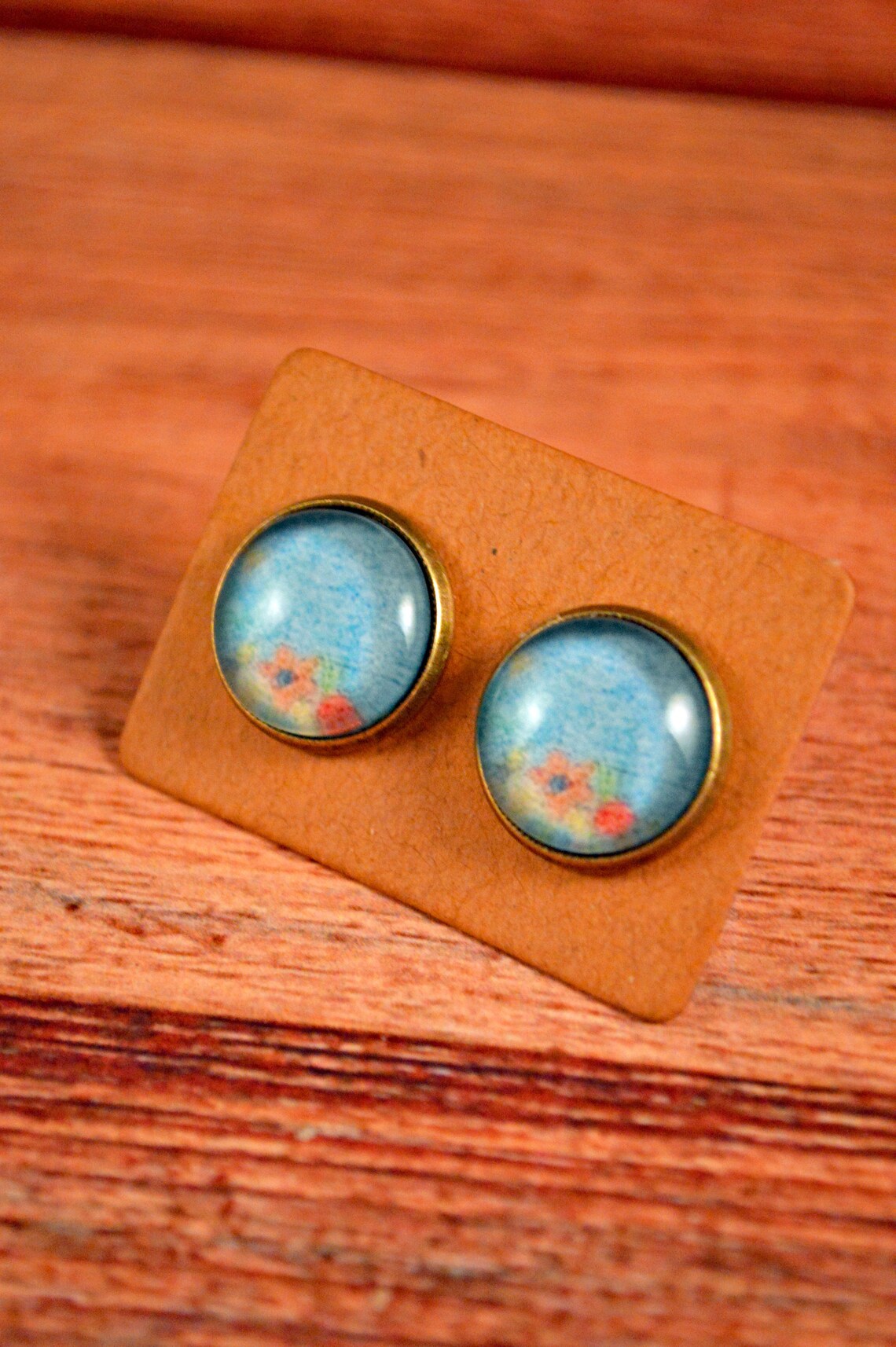 Pastel Earrings Pastel Studs Watercolor Earrings Watercolor Etsy