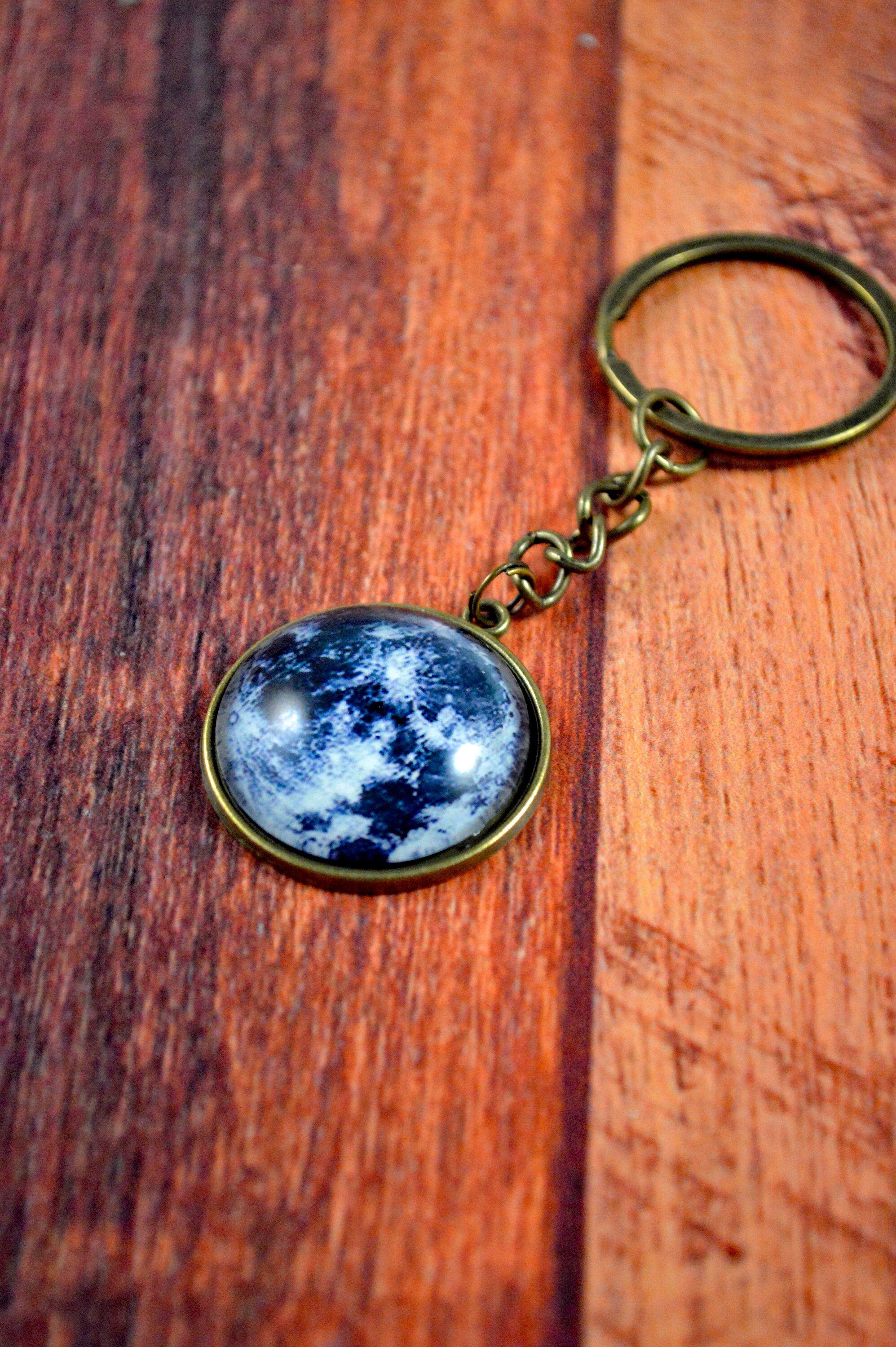 Moon Key Chain Moon Key Ring Space Key Chain Space Key Etsy