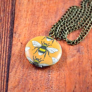 Bee Locket, Bee Jewelry, Gold Bee Locket, Bug Locket, Bug Jewelry ...