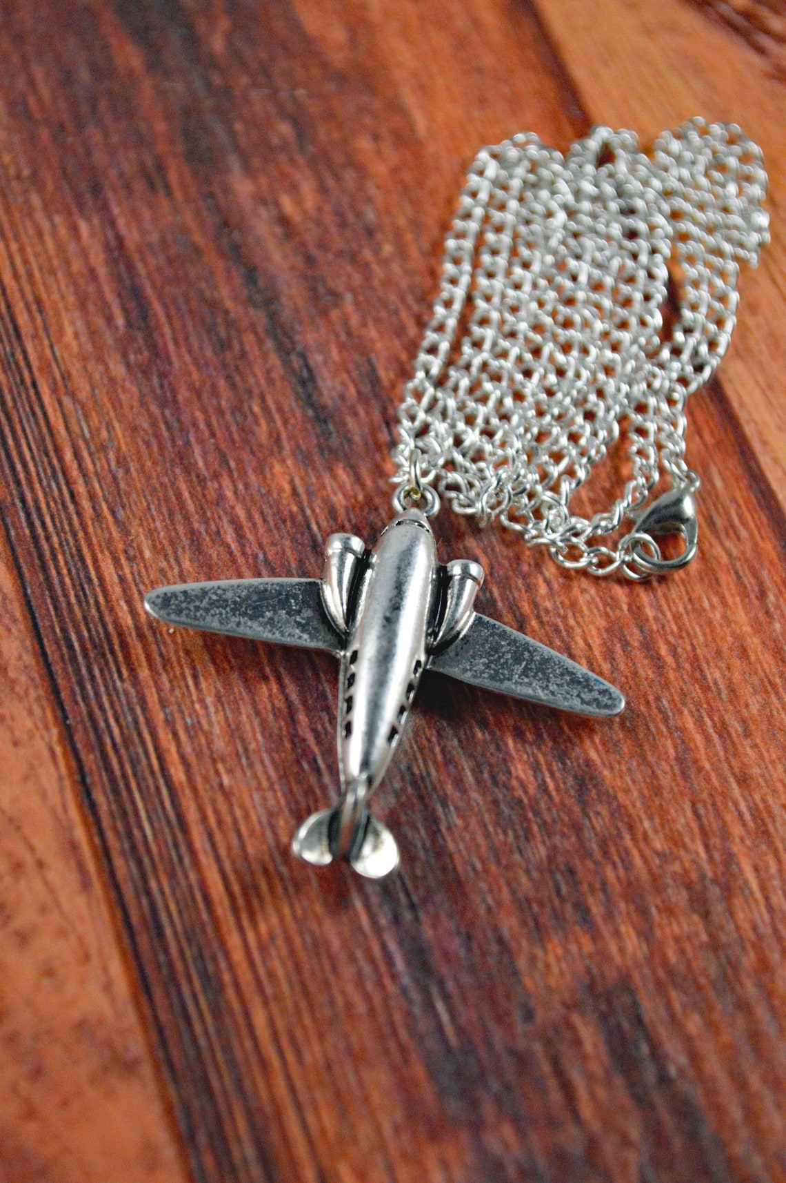 Plane Necklace Plane Jewelry Plane Gift Airplane Necklace Etsy