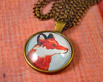 Fox Necklace, Fox Jewelry, Fox Gift, Cute Fox Necklace, Animal Jewelry, Animal Necklace, Fox Gift, Gift for Fox Lover, Fox Lover