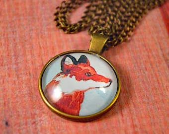 Fox Necklace, Fox Jewelry, Fox Gift, Cute Fox Necklace, Animal Jewelry, Animal Necklace, Fox Gift, Gift for Fox Lover, Fox Lover