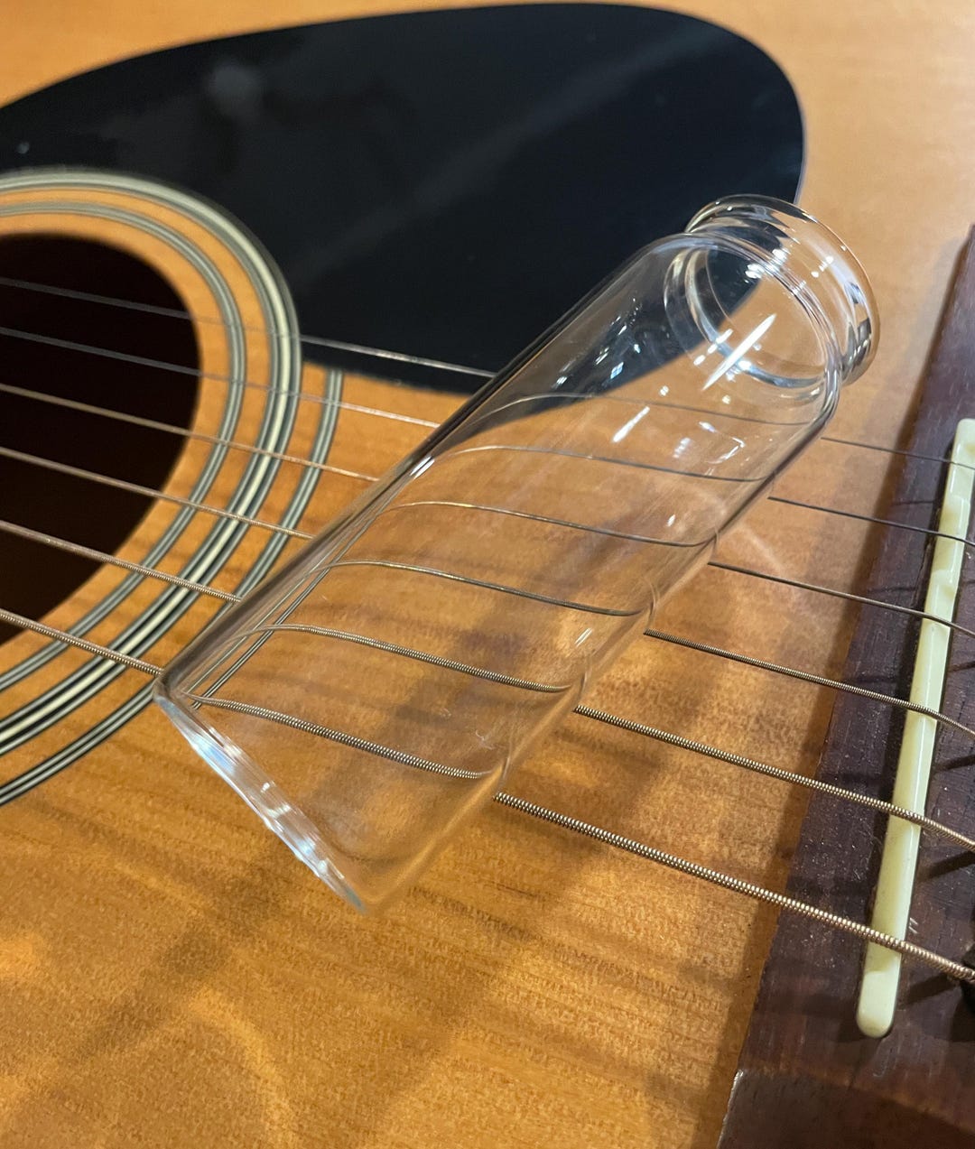 Gintar Ringer Slide Glass Guitar Slide: Long Blues Finger Slide - Coricidin Style - Etsy