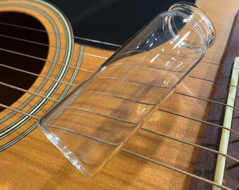 Glass Guitar Slide: Long Blues Finger Slide - Coricidin Style