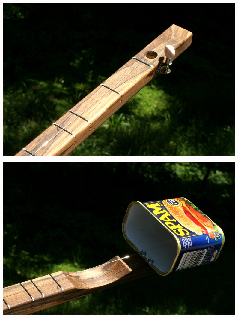 SPAMJO Canjo Cigarbox Guitar Banjo Dulcimer ... Made in Tennessee ... Amazing One String Wonder image 3