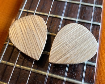Bamboo Guitar Picks Set: Handcrafted Acoustic, Mandolin, Ukulele