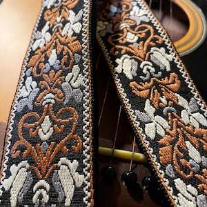Woven Guitar Strap "Old Fashioned" Adjustable for Mandolin Electric Acoustic Bass Banjo Ukulele Dobro
