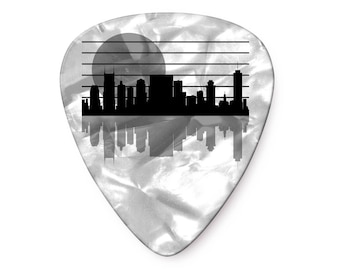 Nashville Skyline Guitar Picks: White Pearloid, Heavy Gauge (Set of 2)