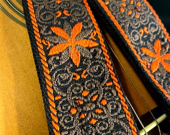 Woven Guitar Strap "Hallows Eve" Adjustable for Mandolin Electric Acoustic Bass Banjo Ukulele Dobro