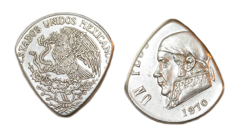 Download Mexico Peso Coin Guitar Pick .. Billy Gibbons ZZ Top style | Etsy