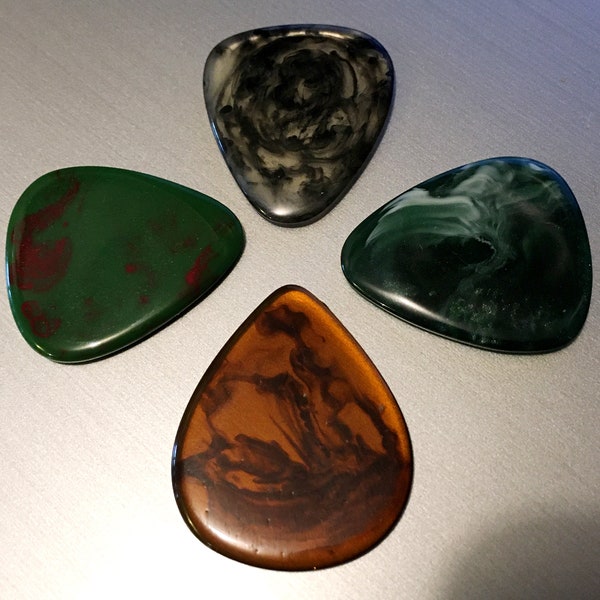 Set of 2 Resin Guitar Picks + 351 2mm + Like Casein Guitar Picks + Free Shipping