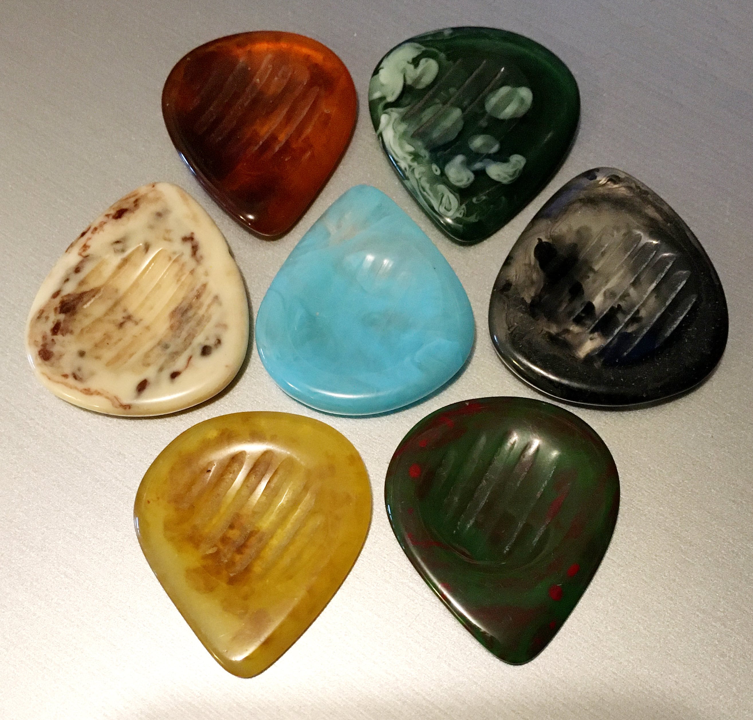 Set of 2 Resin Gypsy Jazz Guitar Picks 2mm 3mm Like Casein Etsy