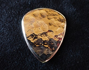 Antique Hammered Bronze Guitar Pick - 1890-1920 era - American New England - One of a Kind - Free Shipping - 041422-19