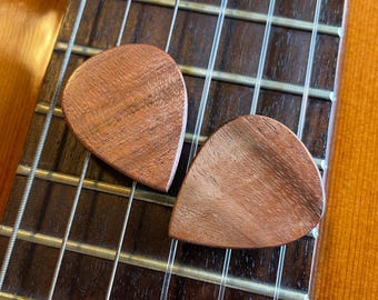Acacia Koa Wood Guitar Picks (Set of 2): Handcrafted 2mm Standard 351