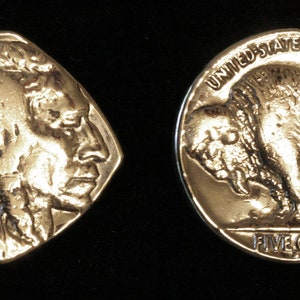 Antique Coin Golf Ball Marker . Made in Nashville . Rare 1930&#39;s Indian Head Buffalo Nickel . Free Worldwide Shipping