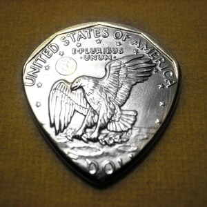 Rare Susan B Anthony USA Dollar Coin Guitar Pick imagem 3