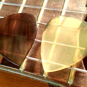 Buffalo Horn Guitar Picks (Set of 2): Handcrafted 351 Standard