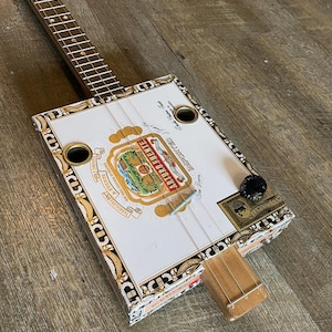 Cigar Box Guitar + Genuine Arturo Fuente + Fretted and Fully Electric with Volume Knob