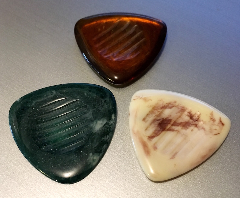 Set of 2 Resin Guitar Picks Minitri 1.5mm 2mm 2.5mm 3mm Etsy