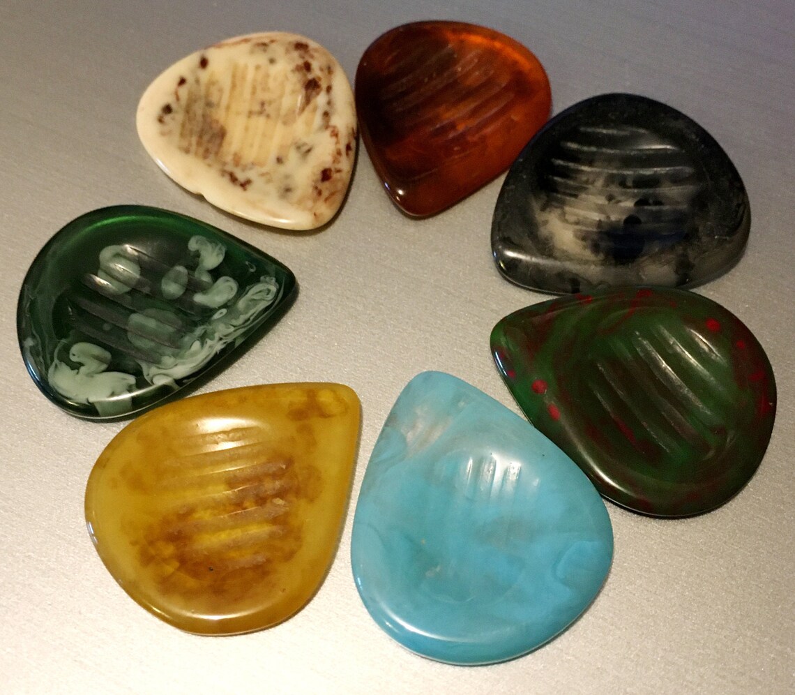 Set of 2 Resin Gypsy Jazz Guitar Picks 2mm 3mm Like Casein Etsy