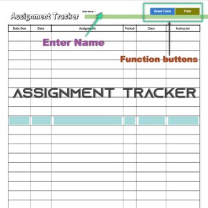 Plantilla de seguimiento de tareas para la vuelta al cole, rellenable e imprimible en formato PDF