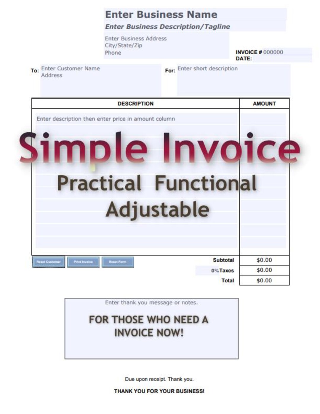 Invoice Made Easy - Etsy Australia