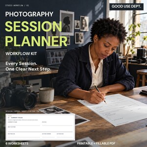 Fotoshooting-Planer (PDF) | Workflow-Tracker für Kunden & Checklisten zum Ausdrucken