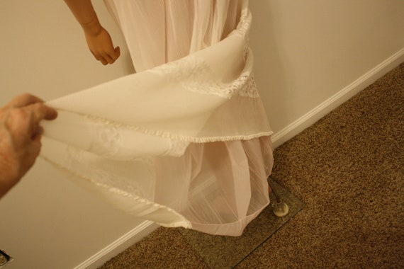 Vintage MINT LINGERIE Double Chiffon Nightgown Ro… - image 6
