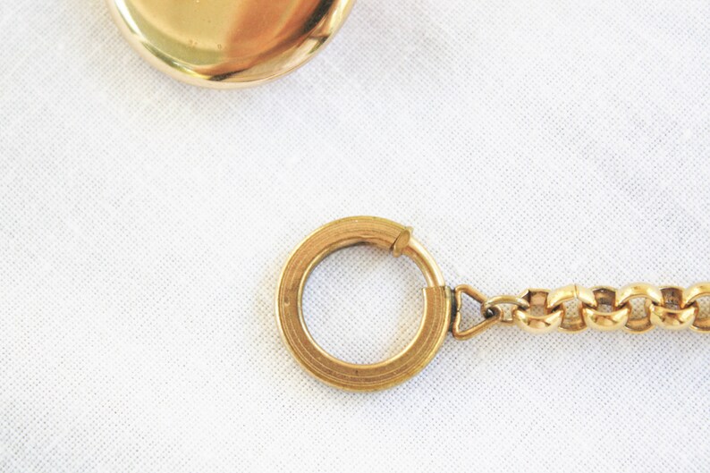 Antique Gold Watch FOB Chain Photo Locket Gold Plate Etsy