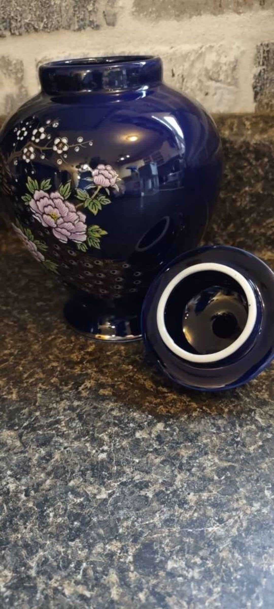 Vintage Bijutsu Toki Cobalt Blue Ginger Jar Urn Gift Home Etsy