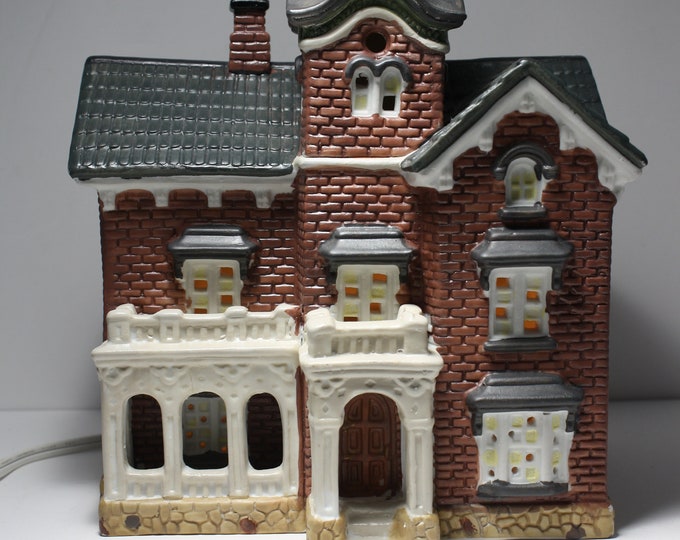Vintage Dickens Keepsake Lighted House Porcelain 1994 Christmas O' Well