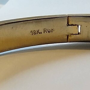 18K Yellow Gold RGP Bangle Bracelet Gift for Her Bling Fashion - Etsy