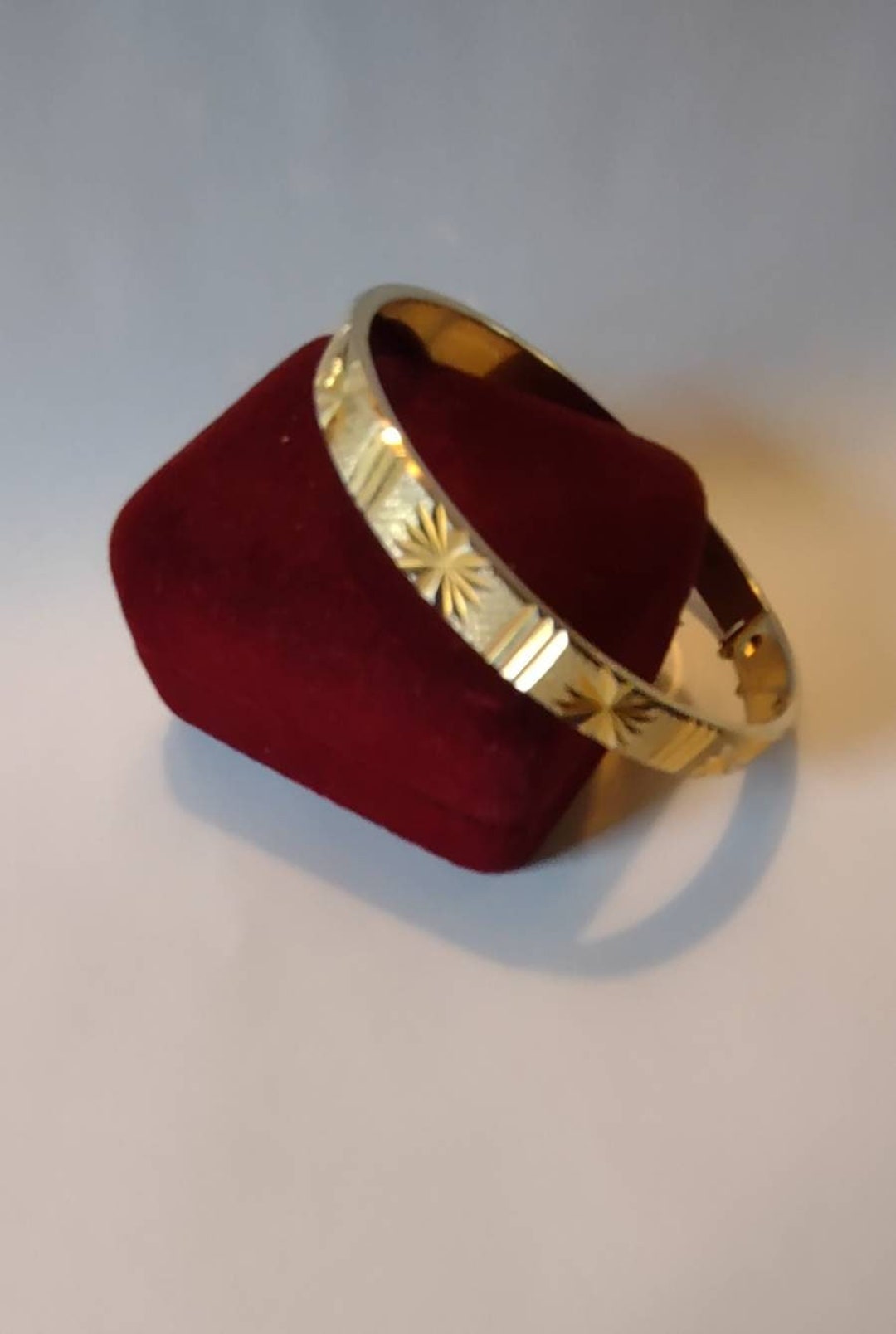 18K Yellow Gold RGP Bangle Bracelet Gift for Her Bling Fashion - Etsy