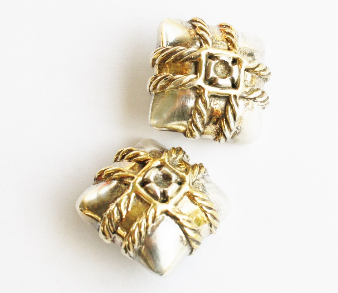 Prim Square Earrings - Silver Clear main image 1
