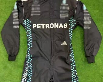 Handmade F1 Petronas Go Kart Racing Suit: Customizable CIK/FIA Level 2