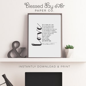 Love Never Fails Bible Verse Wedding Printable