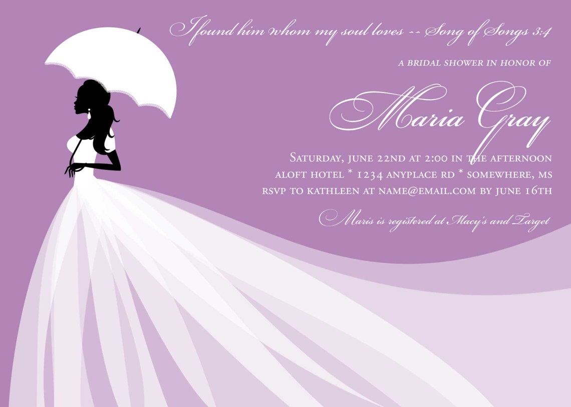 Elegant Christian Bridal Shower Invitation Southern Belle Etsy