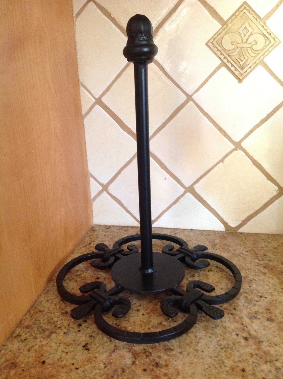Wrought Iron Paper Towel Holder Etsy