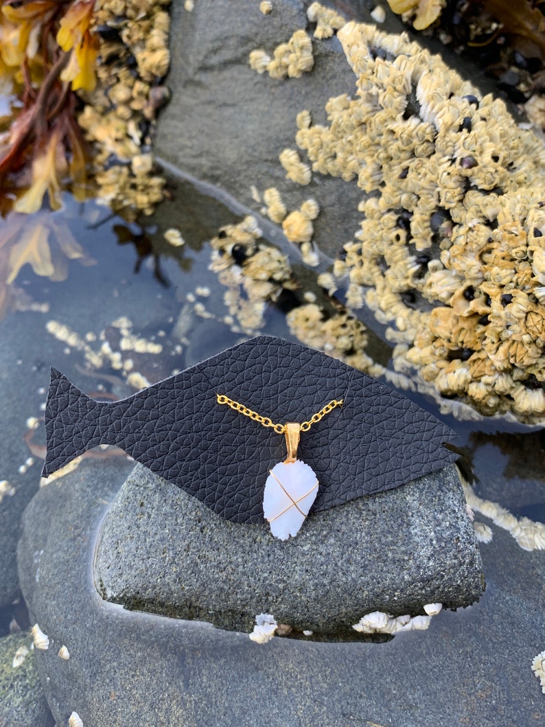 Halibut Otolith Necklace Etsy