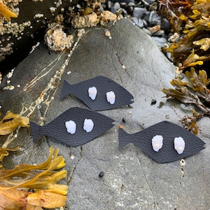 Halibut Earbone Earrings- Otolith