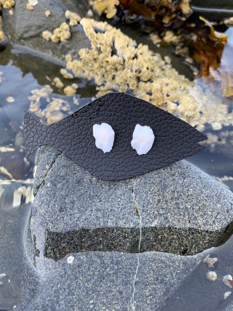 Halibut Earbone Earrings Otolith Etsy