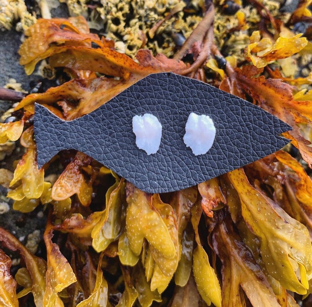 Sterling Silver Halibut Otolith Studs Etsy