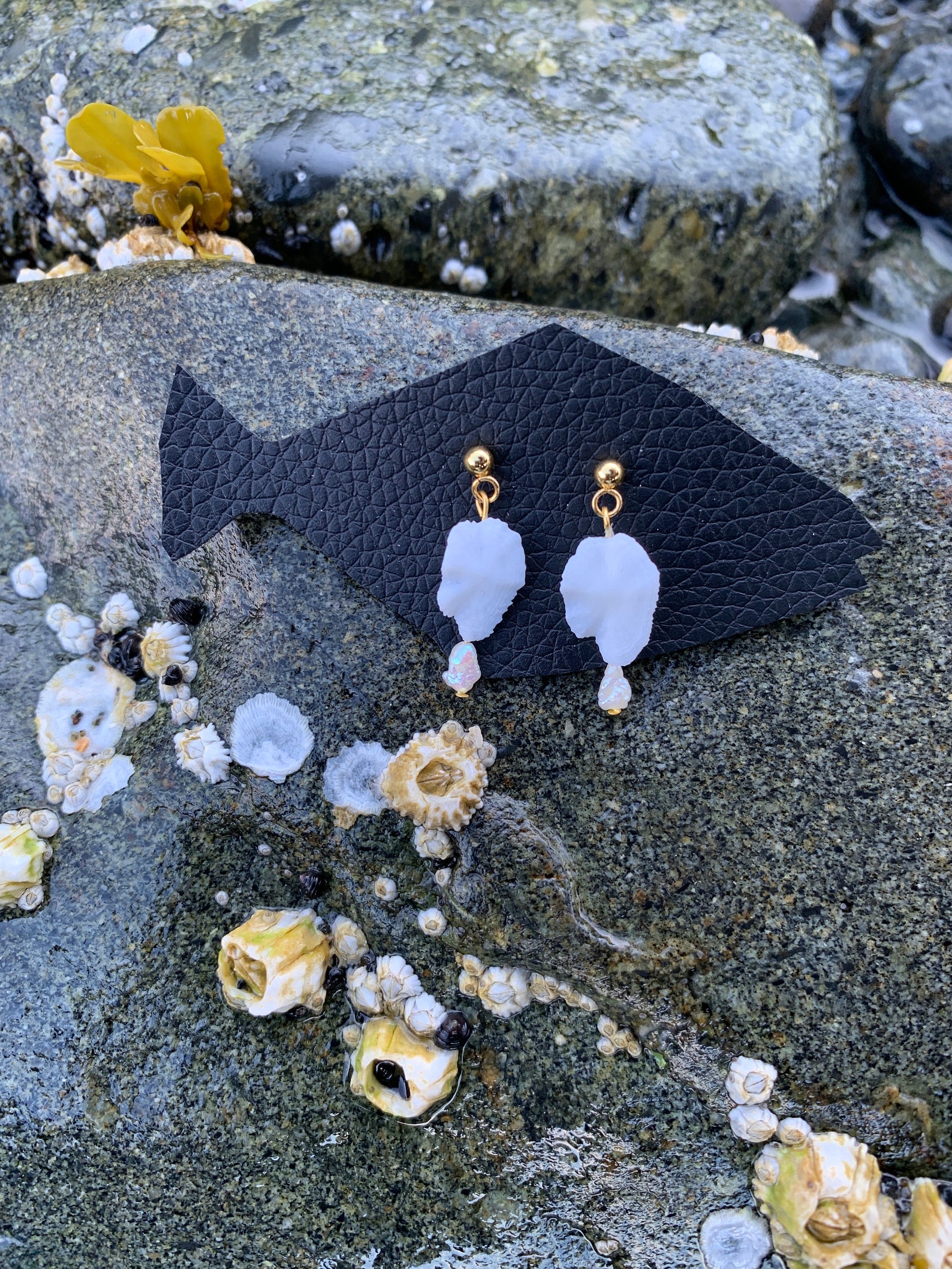 Halibut Otolith Drop Earrings Etsy