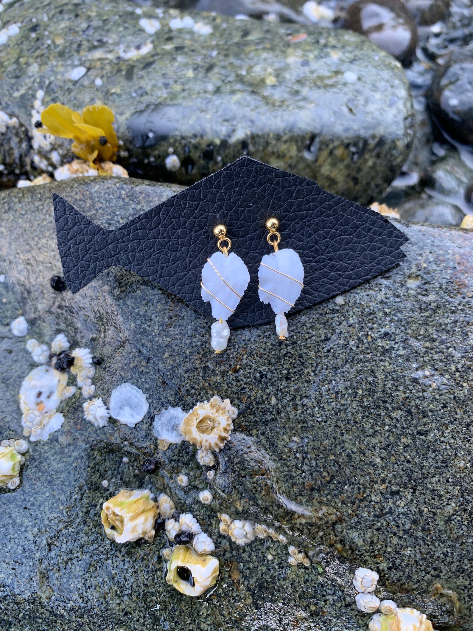 Halibut Otolith Drop Earrings Etsy