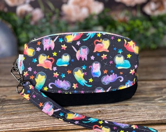 Cute Wristlet purse, cat mom gifts, unique gifts for women, Mother’s Day gift for cat mom